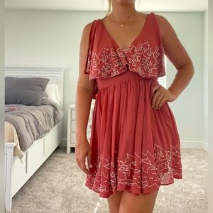 Free People wrap flowy mini dress